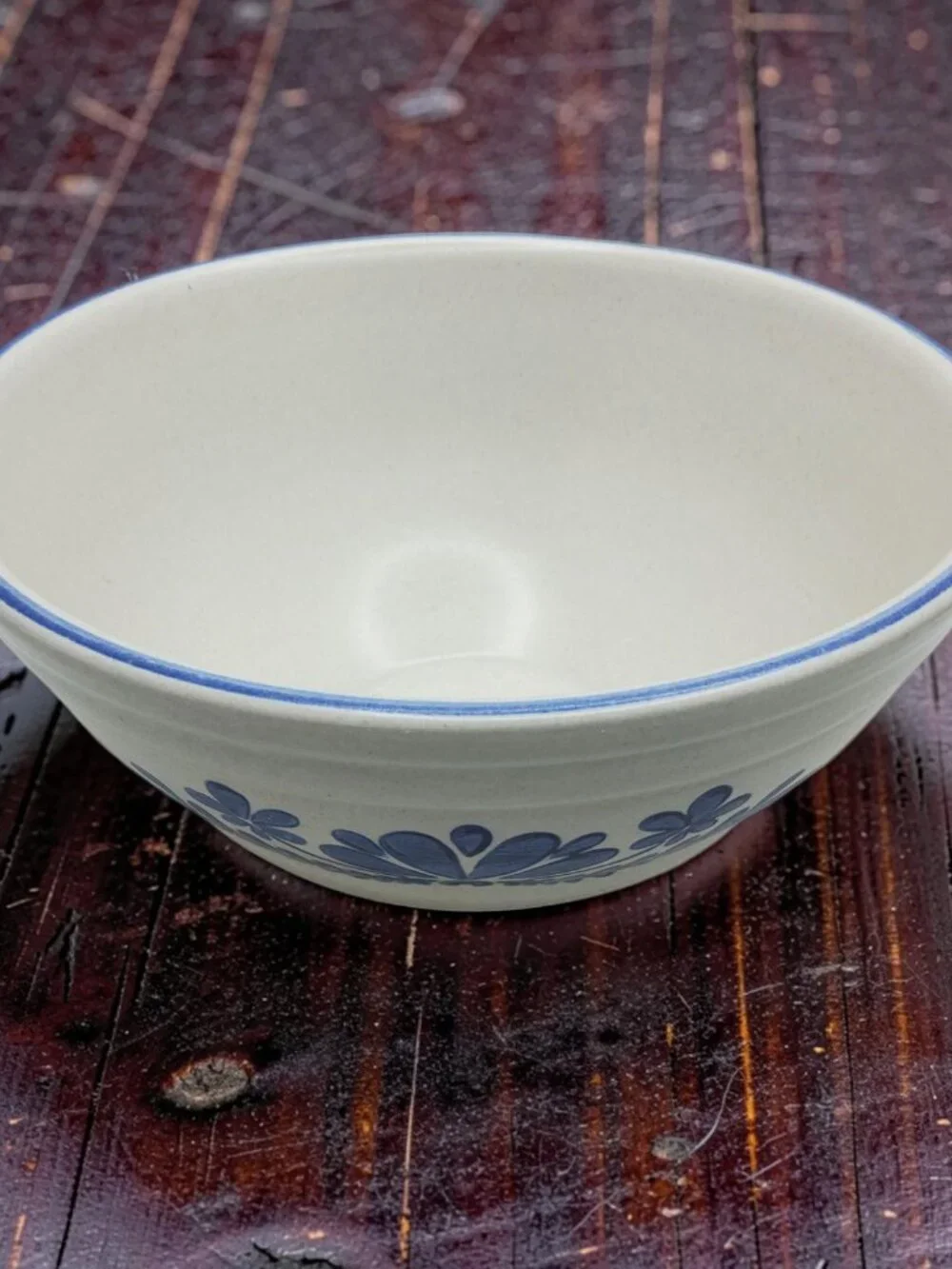 vintage 1960s-70s platzgraff yorktowne stoneware mixing bowl